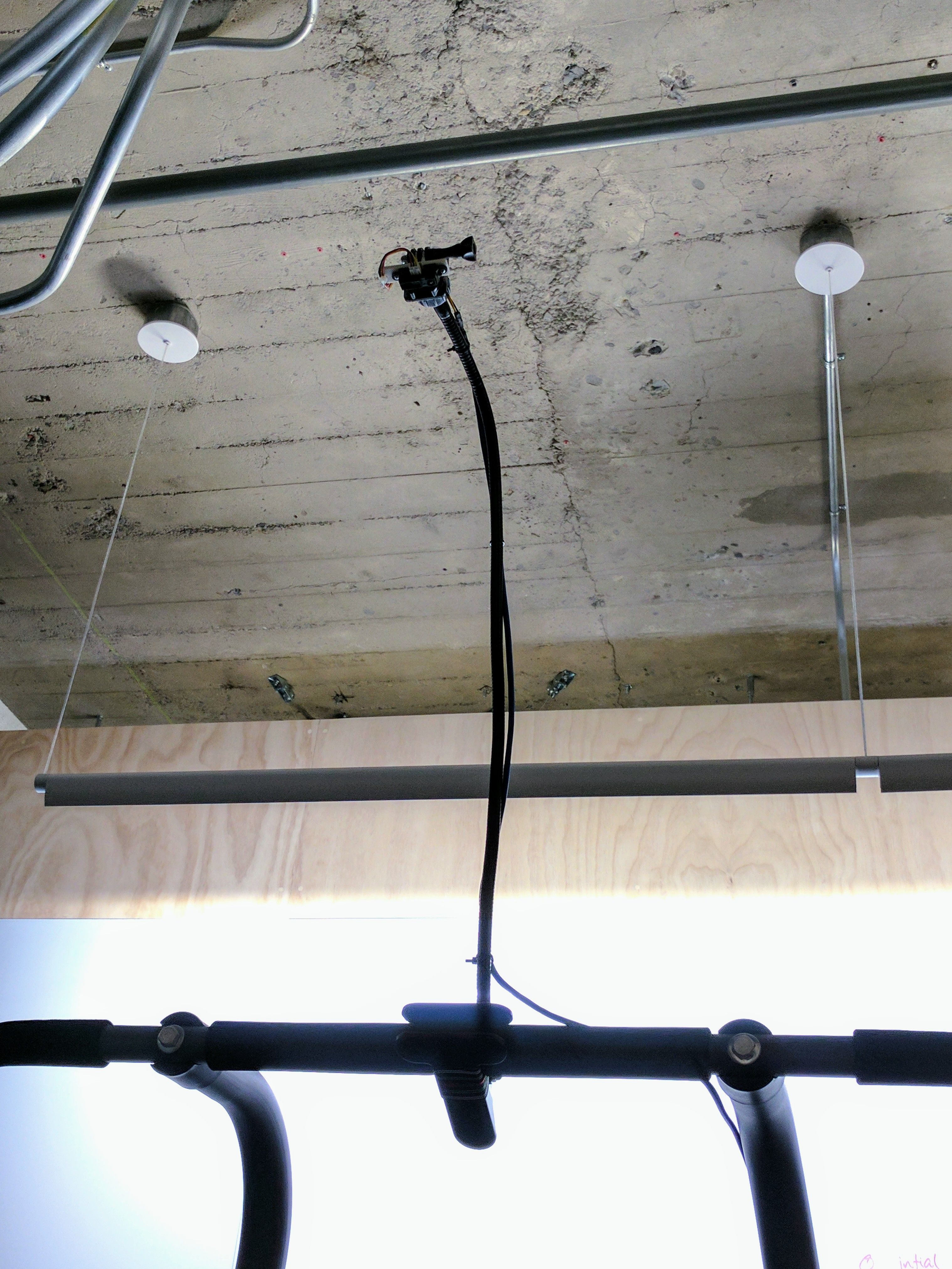 Close-up view of the proximity sensor