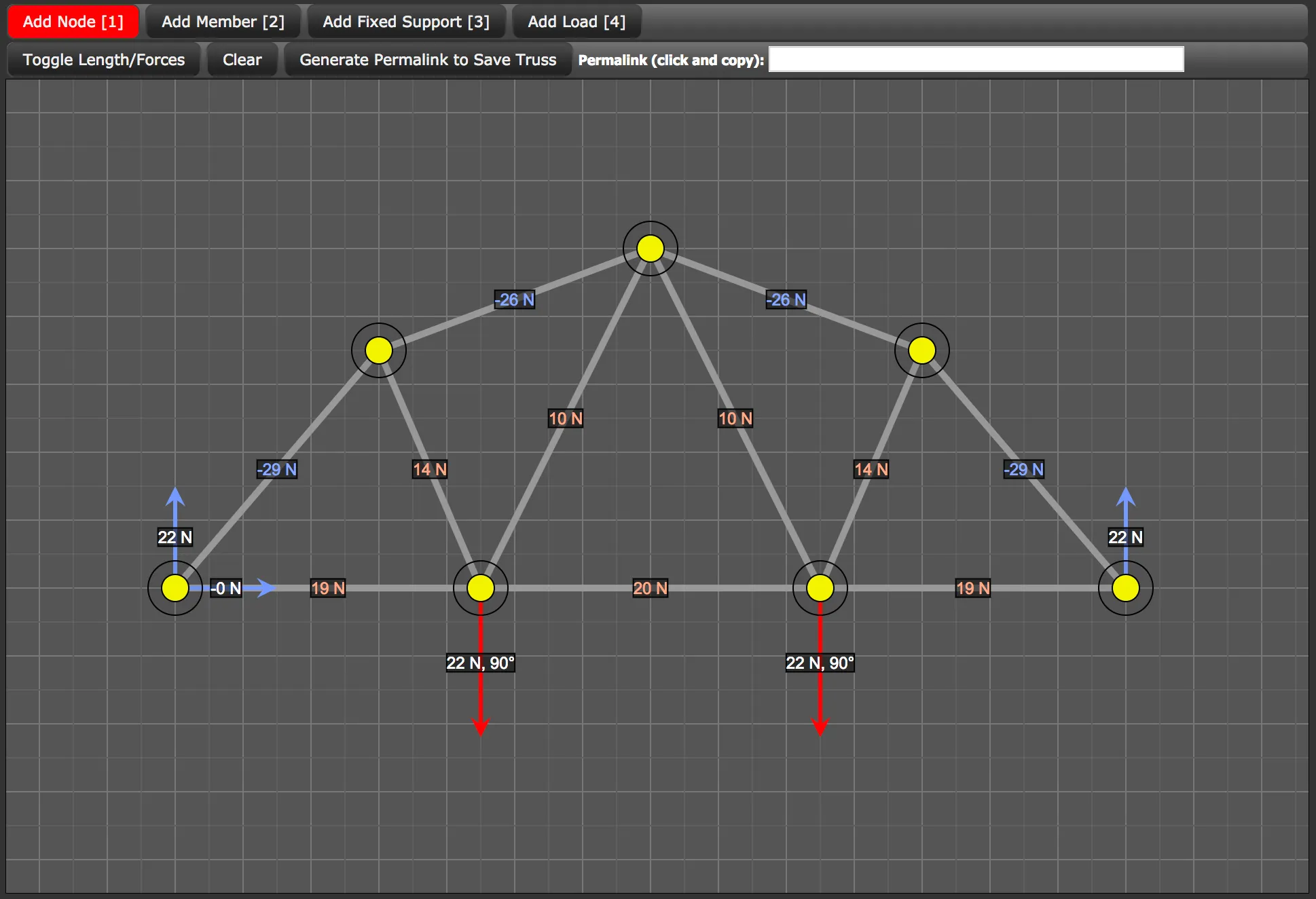 JavaScript Truss Solver