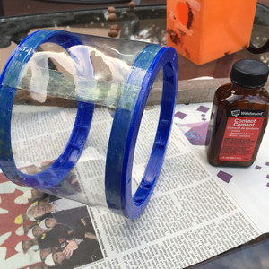 The hand sealing interface being assembled.