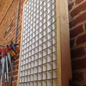 Test fitting the grid in the frame.