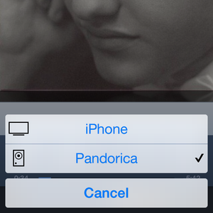 Any AirPlay device, like my iPhone, can stream music to the system ("Pandorica").